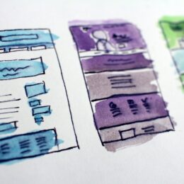 a visual marketing strategy draft in drawing form