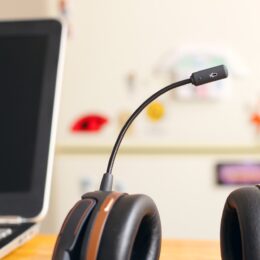 a pair of sales team headphones on the table